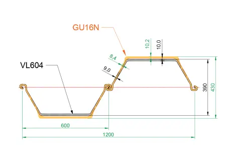 Шпунт Ларсена VL604